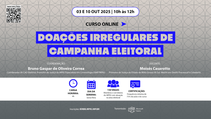 MPRJ promove capacitação sobre Doações Irregulares de Campanha Eleitoral