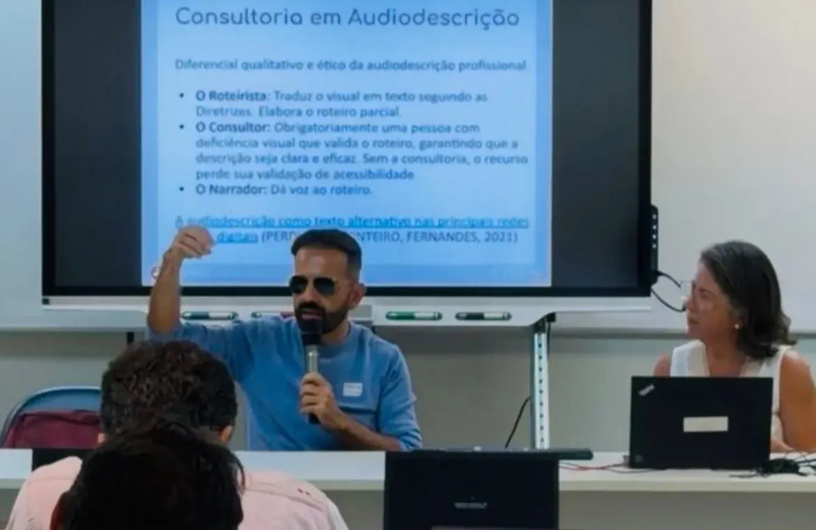 IERBB/MPRJ realiza terceira aula da oficina prática sobre acessibilidade web, focada em audiodescrição