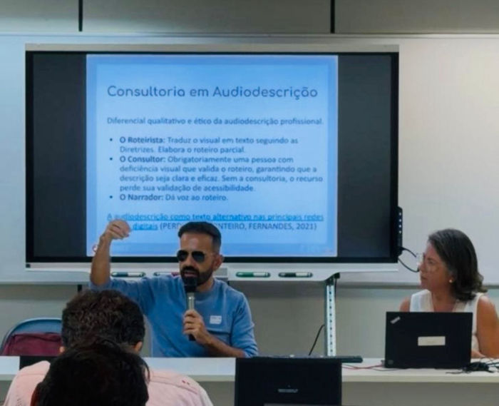 IERBB/MPRJ realiza terceira aula da oficina prática sobre acessibilidade web, focada em audiodescrição