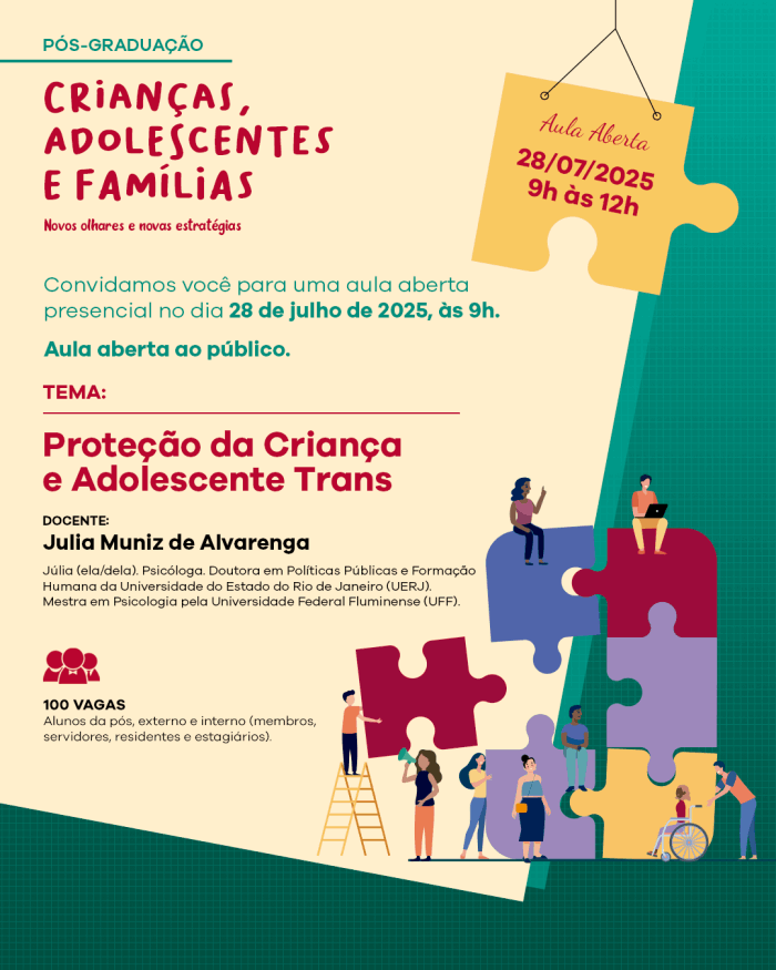 IERBB/MPRJ promove aula aberta sobre proteção de crianças e adolescentes trans