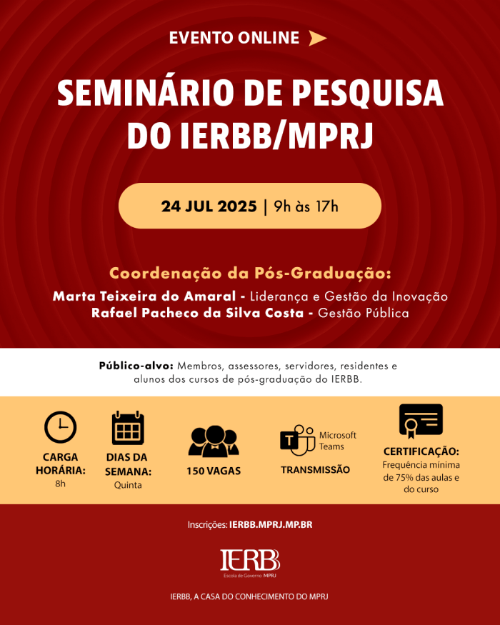 IERBB/MPRJ realiza Seminário de Pesquisa de cursos de pós-graduação