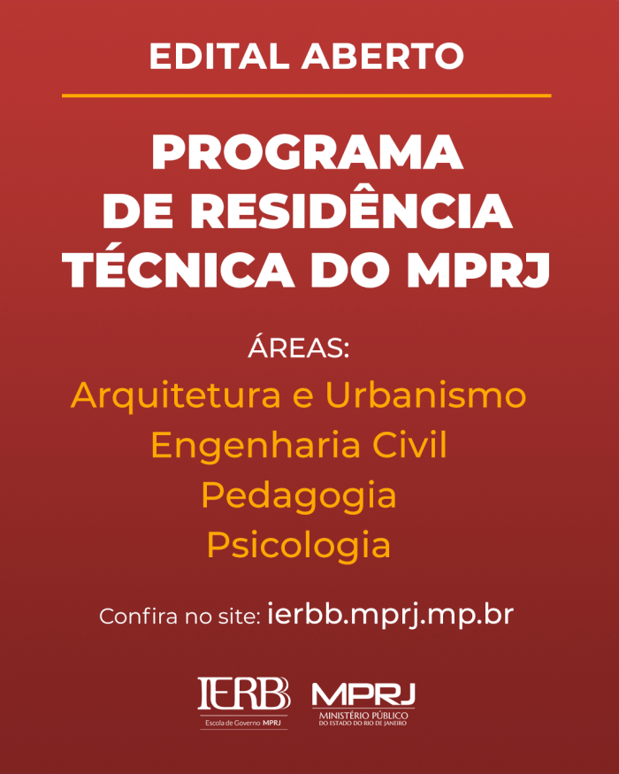 MPRJ abre inscrições para programa de residência técnica em Arquitetura e Urbanismo,&nbsp; Engenharia Civil, Pedagogia e Psicologia