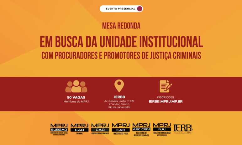 IERBB/MPRJ realiza encontro de integração institucional em matérias criminais